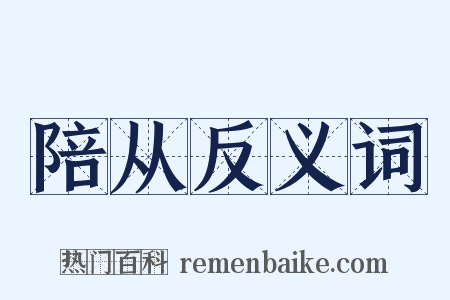 陪从反义词是什么意思的图片